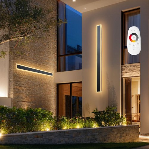 VEVOR Outdoor Wall Lights 2Pcs 47.2 in Long Strip Dimmable Modern Light Fixtures