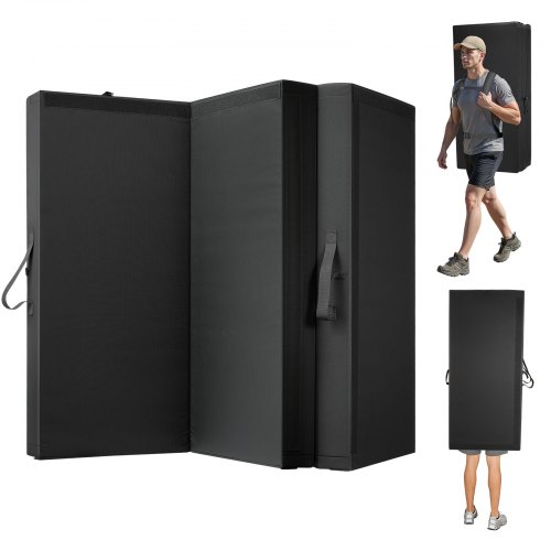 VEVOR Bouldering Crash Pad, Tri-Fold Rock Climbing Crash Pad with Adjustable Backpack Straps and Handle, Foldable Lightweight for Indoor Bouldering &