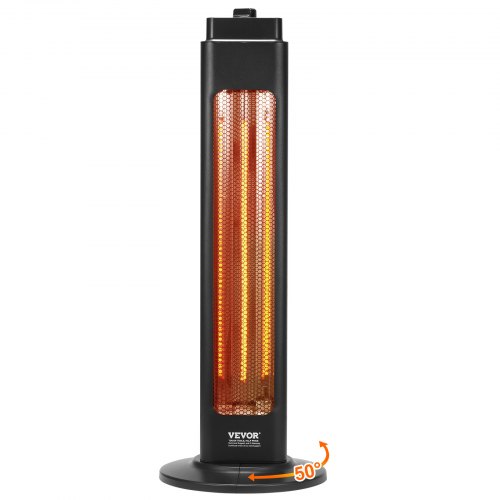 1500W Infrared Heater Electric Space Heater Remote Control 3 Speeds Tower