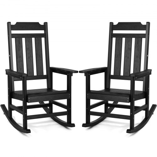 

VEVOR Porch Rocker HIPS Outdoor Rocking Chair High Back 2 pcs 400 lbs Weight