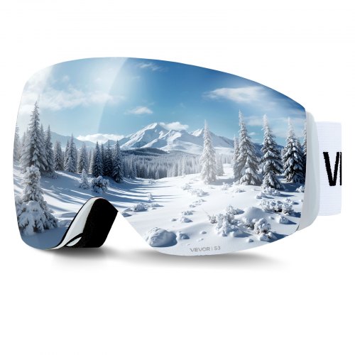 VEVOR Frameless Ski Goggles, Spherical Lens with Pink Revo Coating, OTG Anti fog Snow Goggles for Men Women Youth, TPU Frame & Ventilation Structure, Suitable for Skiing, Skating, Snowboarding HXJWKBSBDCXJCF15R001V0