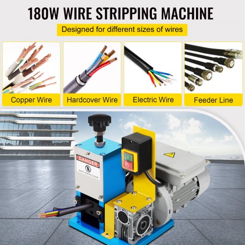 Portable Powered Electric Wire Stripping Machine Scrap Cable Stripper Metal Tool 