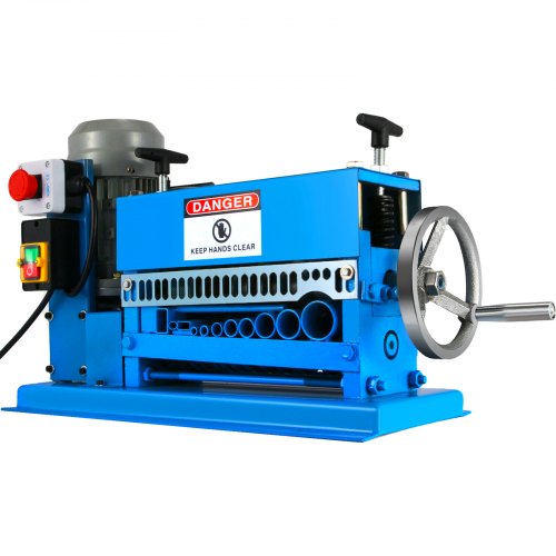 VEVOR 1.5-38MM Automatic Wire Stripping Machine 370W Kinds Of Metal Cable Wire Stripper With 10 Blades  Powered Electric Wire Stripper 15 M/Min