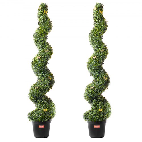 

VEVOR 2 Pack 152.4cm Artificial Boxwood Topiary Tree Faux Plant UV Decor In/Outdoor