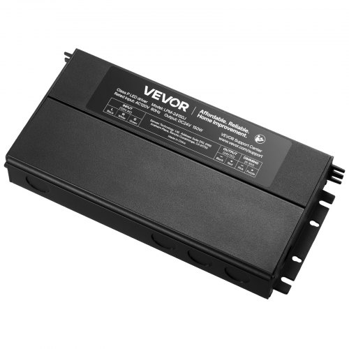 

VEVOR 150W Dimmable LED Driver, 24V, Triac/ELV/MLV AC to DC Power Supply Transformer for LED Strip Light, Smooth Flicker-Free Dimming, Constant Voltage, Compatible with Lutron Leviton Dimmer Switches