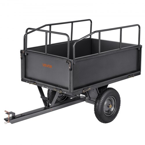 

VEVOR Steel Dump Cart 17 Cu. Ft 600LB for ATV/UTV Trailer Tow Behind Heavy Duty
