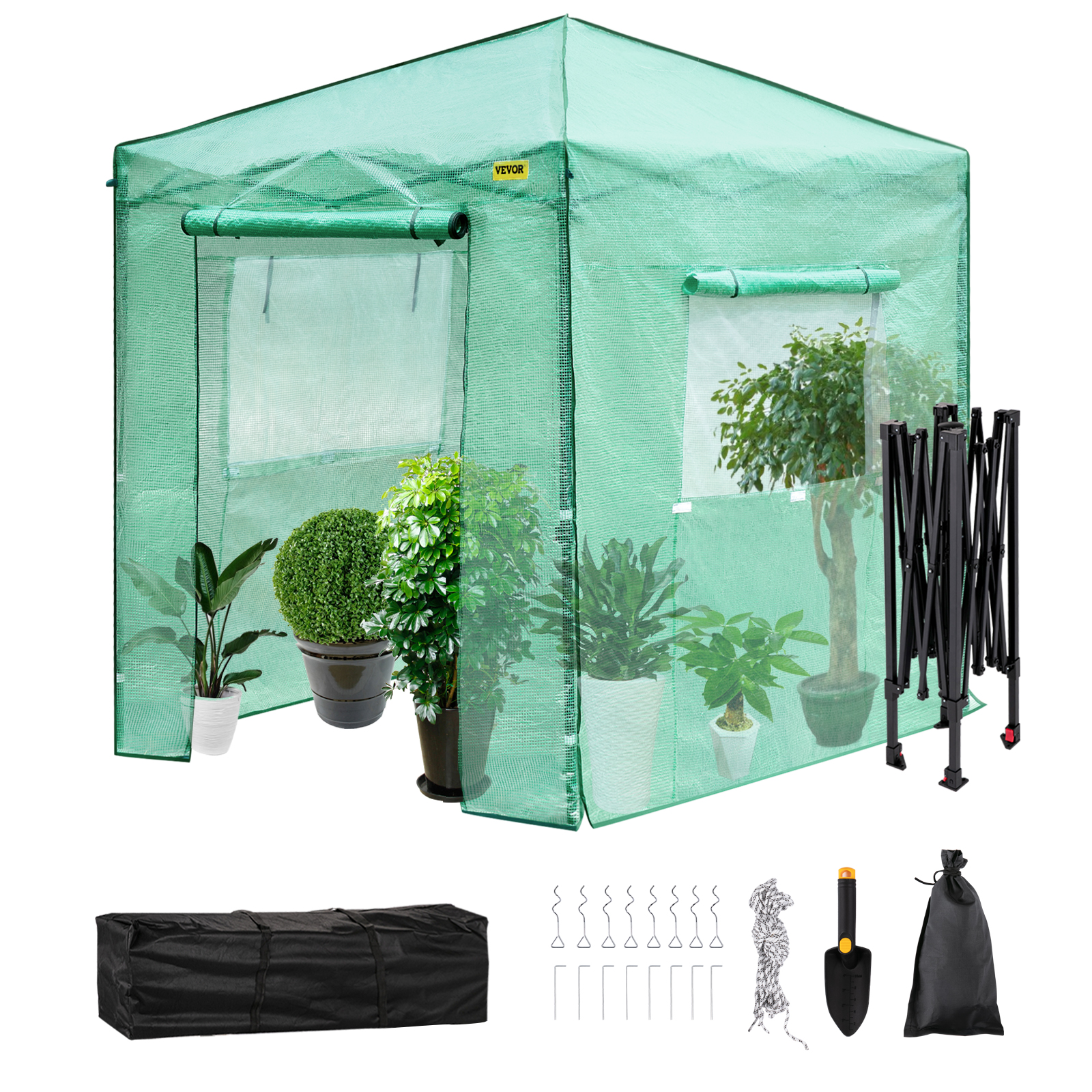 Vevor Walk-in Greenhouse Portable Pop-up Garden 8x6ft W/roll-up Doors &amp Windows от Vevor Many GEOs