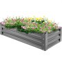 VEVOR Galvanized Raised Garden Bed Planter Box 48 inch Gray Flowers Vegetables