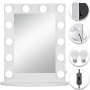 Large Hollywood Makeup Vanity Mirror With 14 Bulbs Dimmer Stage Beauty Mirror