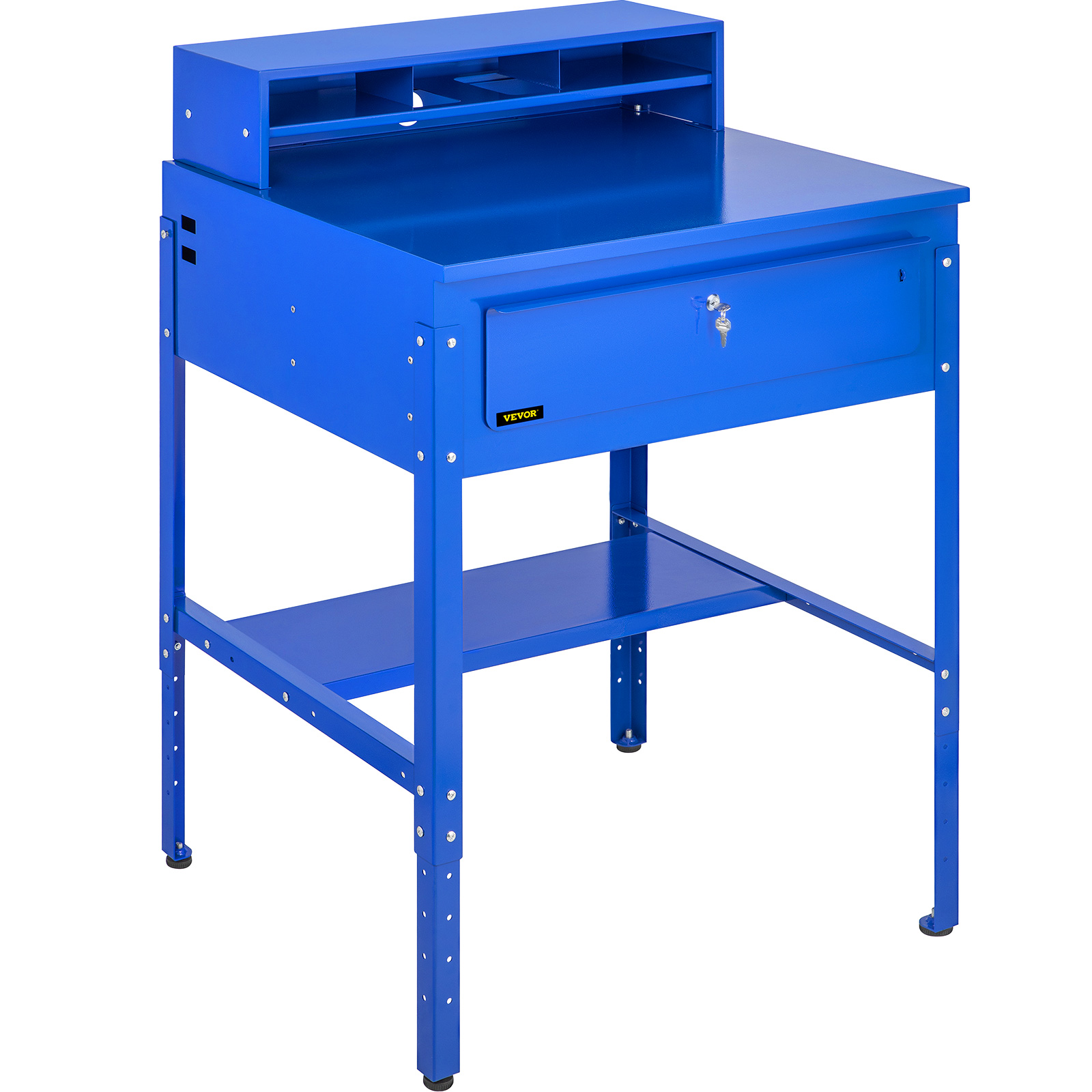 Vevor Flat Top Shop Desk W Built-in Storage 31.5"w X 26.8"d X 45.7"h Blue от Vevor Many GEOs