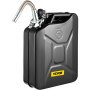 VEVOR Jerry Fuel Can, 5.3 Gallon / 20 L Portable Jerry Gas Can with Flexible Spout System, Rustproof ＆ Heat-resistant Steel Fuel Tank for Cars Trucks Equipment, Black