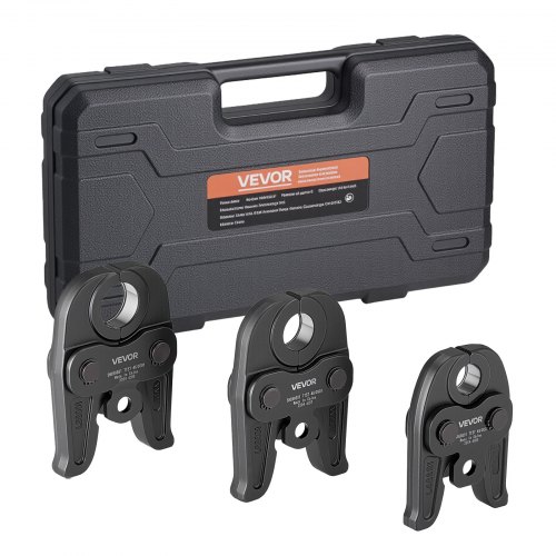VEVOR VMP Press Jaws, 3PCS Pressing Jaws 1/2″, 3/4″ & 1″ – Compatible with Megapress Carbon Steel Pipes, Work with 32KN Standard Press Tools, Includes