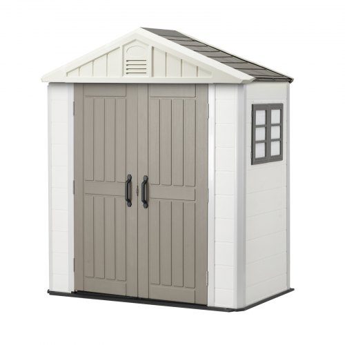 Outdoor Storage Shed 4 x 8 Ft Tool Shed Lockable Doors for Garden Yard Patio