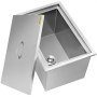 59 X 43.5 X 30.5 CM Drop In Ice Chest Bin Insulated Wall Lid Stainless Steel