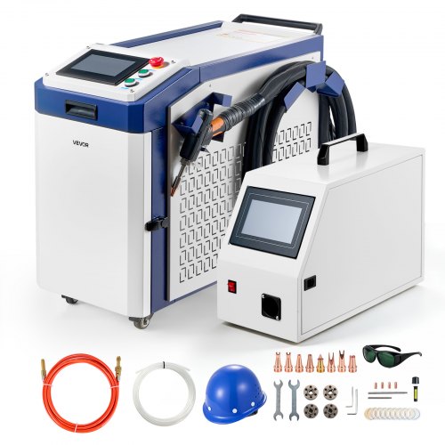 VEVOR 2000W 4-in-1 Laser Welder, Cutter, Rust Remover & Weld Cleaner, Multi-Functional Laser Welding Cutting Machine with Complete Accessories & Water Cooling for Workshops, 198–242V Single-Phase