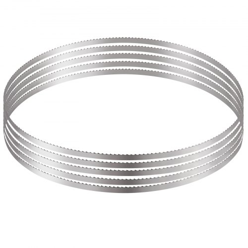 

VEVOR Band Saw Blade, 51.2x0.63x0.02 inch, 5 PCS/Pack Meat Bandsaw Blades for Replacement, Carbon Steel Blade, Meat Cutting Blade Wrapped by Rust-Proof Paper, Fit for Commercial Bone Saw Machines