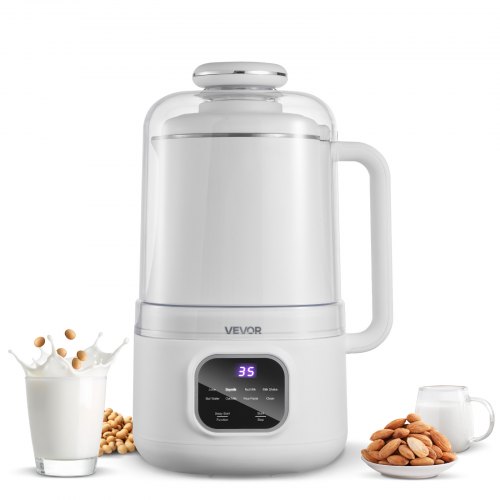 

VEVOR 8-in-1 Nut Milk Maker, 34 oz Soy Milk Maker with 200W Blending, for Homemade Oat, Nut, Soy, Juice, Milkshake, Rice Cereal, Plant-Based Beverages with Self-Cleaning, Boil Water, 12-Hour Delay