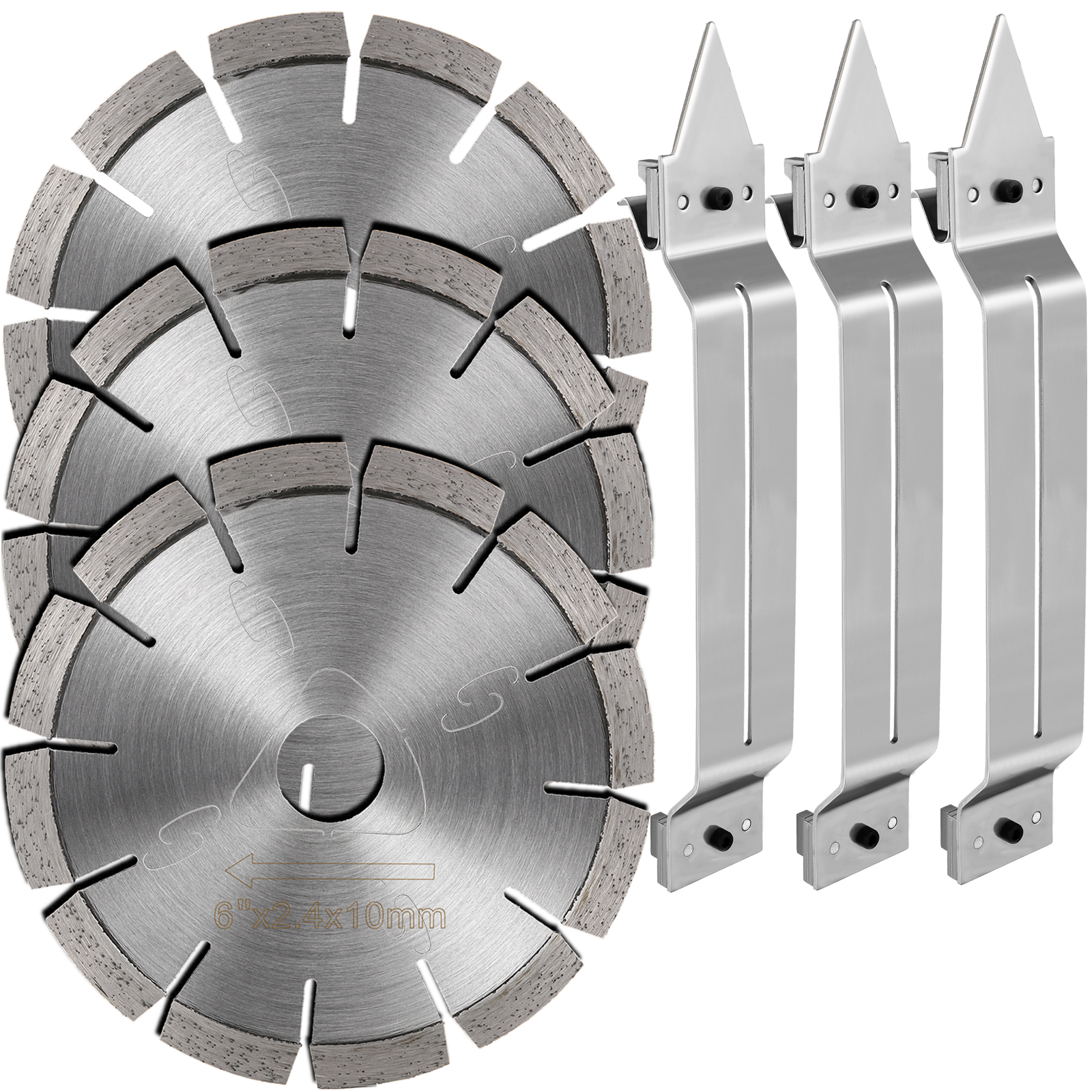 Vevor 6" Soff-cut Diamond Blade Concrete Saw Blade 3-pack W/ Skid Plate Asphalt от Vevor Many GEOs
