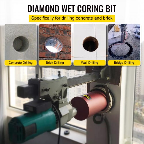 Diamond Core Drill Bit Wet/Dry Granite Concrete Masonry Stone Marble 2.5"x1 4" 