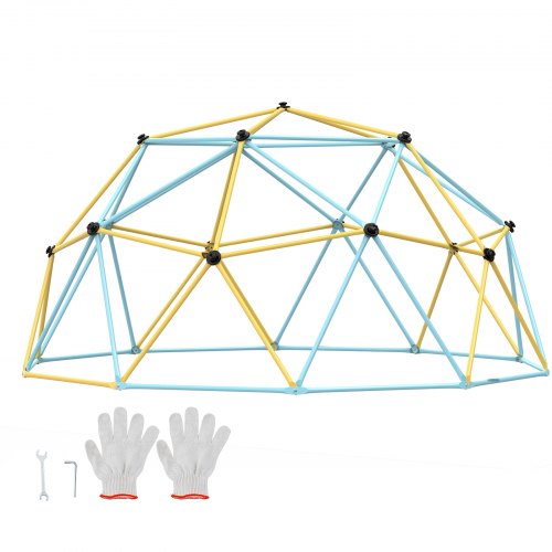 

VEVOR Climbing Dome,Jungle Gym Supports 750LBS and Easy Assembly, 12FT Geometric Dome Climber Play Center for Kids 3 to 10 Years Old, with Climbing Grip, Outdoor Backyard Play Equipment for Kids