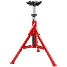 VEVOR Pipe Jack Stand with 4-Ball Transfer V-Head and Folding Legs 1500LB Welding Pipe Stand Adjustable Height 24-43IN 1107B-type Pipe Jacks for Welding