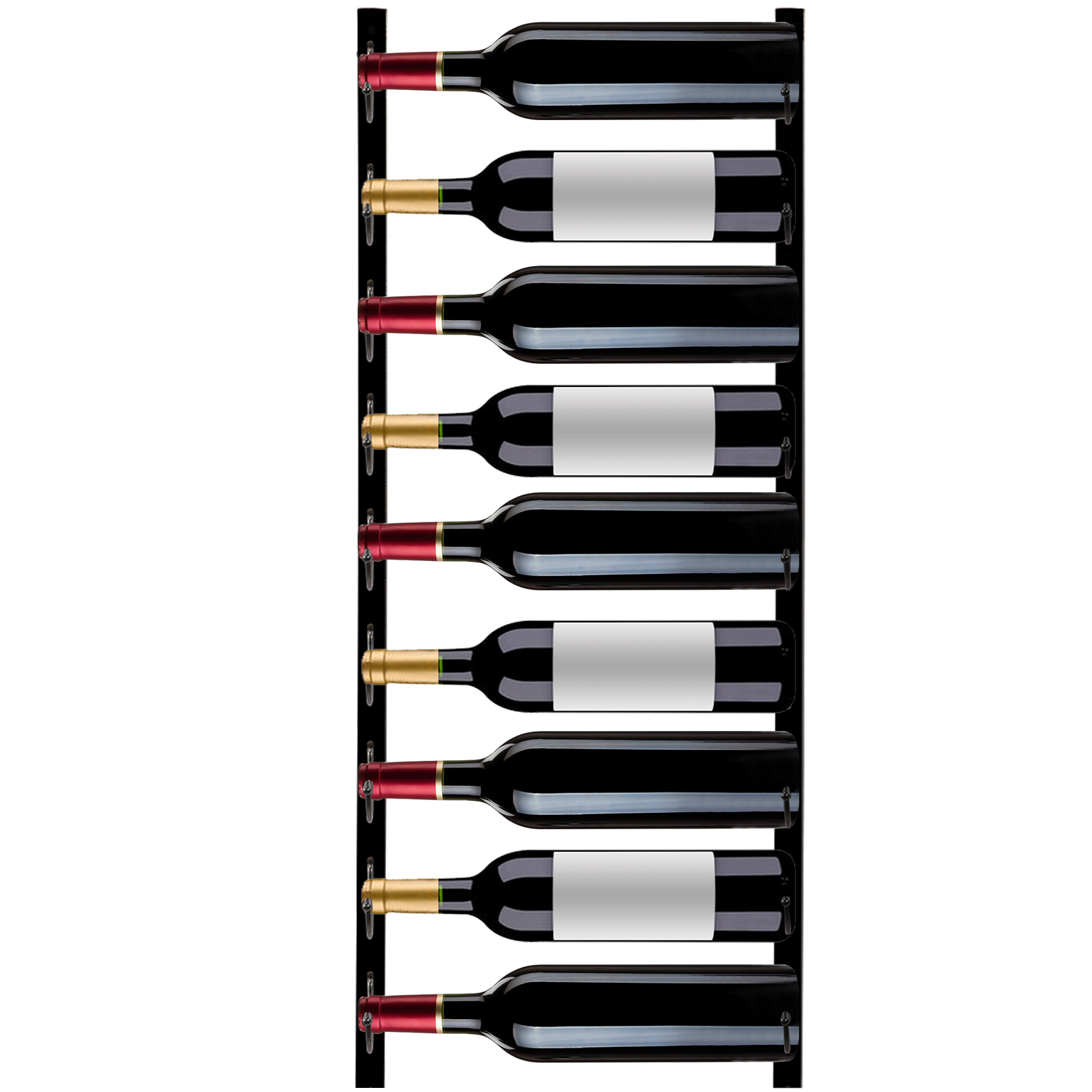 Vevor 9 Bottles Metal Wall Mounting Wine Rack Stackable Storage Satin Finish от Vevor Many GEOs
