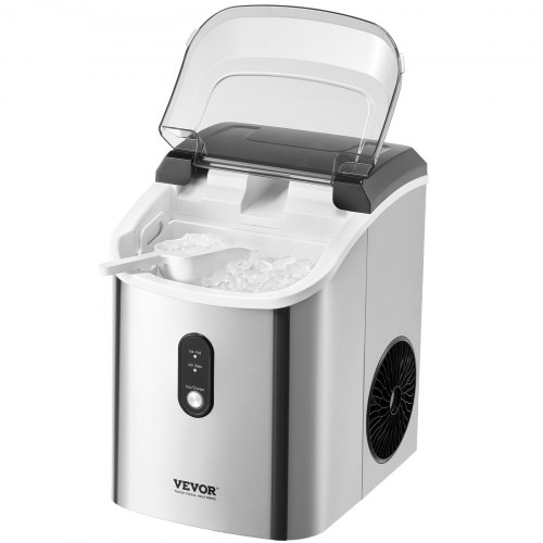 

VEVOR Countertop Nugget Ice Maker 33Lbs/24H Self-Cleaning with Scoop Basket Home