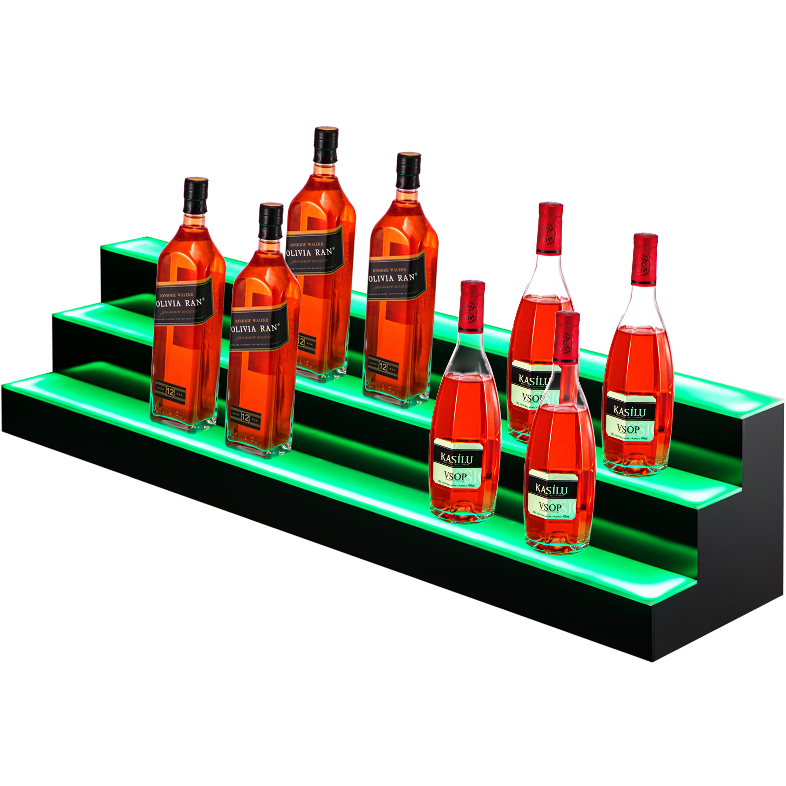Vevor Led Lighted Liquor Bottle Display Shelf Led Bar Bottle Display 60" 3-step от Vevor Many GEOs