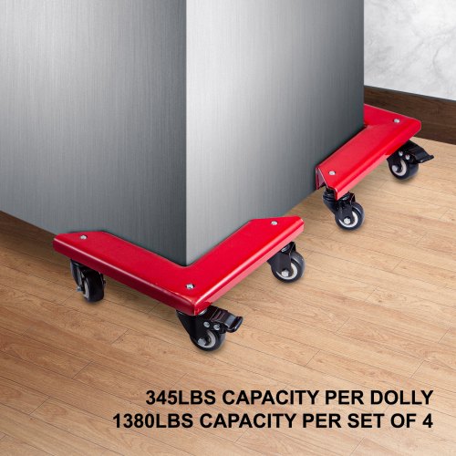 4 PACK 1380 lb Capacity Mover Furniture Moving Dolly Swivel Casters