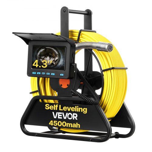 VEVOR Sewer Camera 164 ft Self-Leveling Drain Inspection Camera 4.3