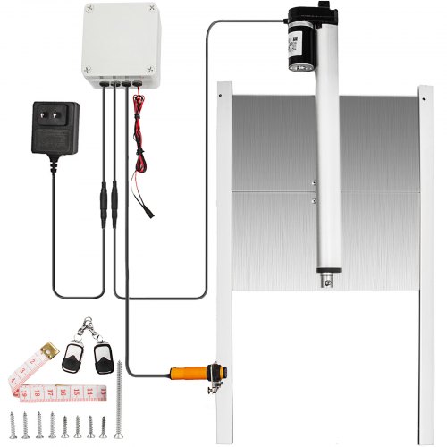Details about   66W Automatic Chicken Coop Door Opener Kit with 2 Remotes IR Sensor Photocell 