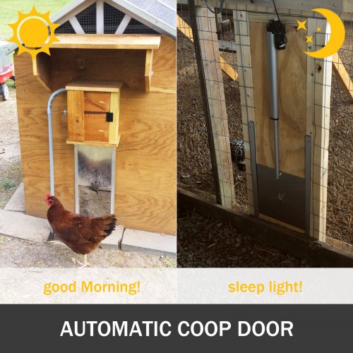 Automatic Chicken Coop Door Opener Light Infrared Sensor Electric Henhouse Guard 
