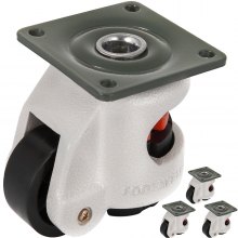 VEVOR Heavy Duty Leveling Casters, Leveling Casters Stem, Set of 4, 1.65", Retractable Leveling Casters for Workbench, 440lbs Max Loading Capacity, 360-degree Swivel Casters for Industry Equipment