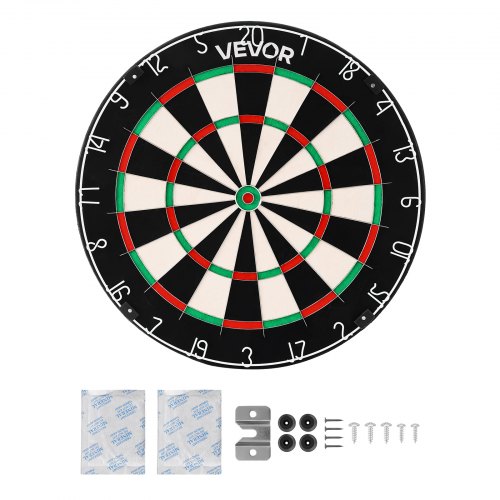 VEVOR Dart Board Self-Healing Sisal Fiber Dartboard with Staple-Free Bullseye