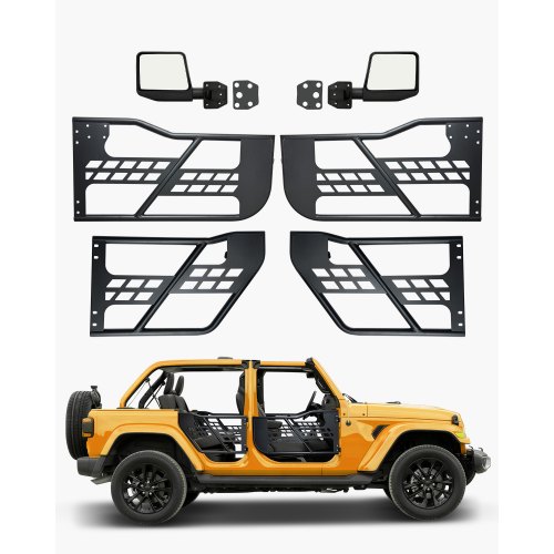 

VEVOR 4-Door Jeep Tube Doors Jeep Tubular Door for 2007-2018 Jeep Wrangler JK