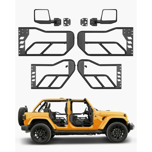 

VEVOR 4-Door Jeep Tube Doors Jeep Tubular Door for 2018-2024 Jeep Wrangler JL