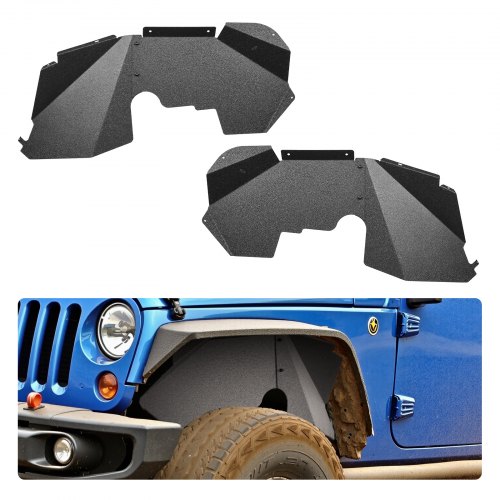 

VEVOR Inner Fender Liner, Front Fender Liner Compatible with 2007-2018 Jeeps JK/JKU 2/4 Doors, Steel Mud Guards Bolt-on Style Fenders Flare, Wheel Well Cover Fenders Flare Liners, Scratch-Resistant