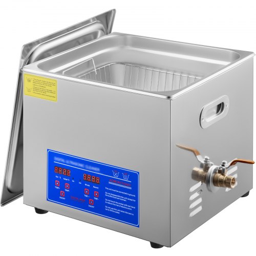 

VEVOR 15L Ultrasonic Cleaner with Digital Timer&Heater Professional Ultrasonic Cleaner 40kHz Advanced Ultrasonic Cleaner 110V for Wrench Screwdriver Repairing Tools Industrial Parts Mental Cleaning