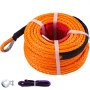 Vevor 3/8" Synthetic Winch Rope 18740lbs 100' Winch Line Cable W/ Hook Off-road