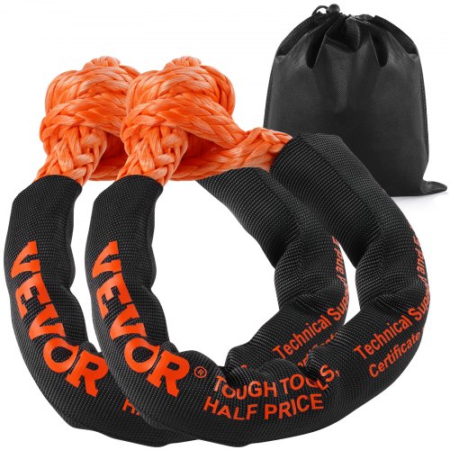VEVOR Synthetic Soft Shackle, 1/2" x 22" (2 Pack) 44092 lbs (20 Ton) Breaking Strength Recovery Tow
