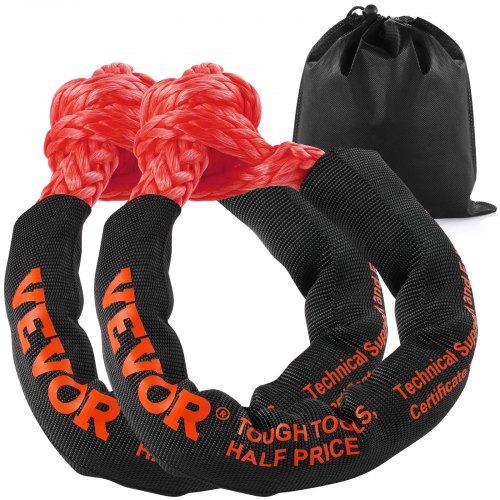 VEVOR Synthetic Soft Shackle, 1/2' x 22' (2 Pack) 44092 lbs (20 Ton) Breaking St