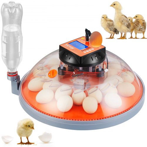 

VEVOR Egg Incubator, Incubators for Hatching Eggs, Automatic Egg Turner with Temperature and Humidity Control, 24 Eggs Poultry Hatcher with ABS Transparent Shell for Chicken, Duck, Quail