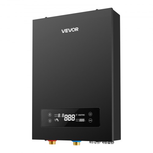 VEVOR Tankless Electric Water Heater, 18 kW 240 V Instant Hot Water Heater, for Household Washing, Bathing, Kitchen, LED Touch Control, Cast Aluminum Heating Element, 86-131°F Adjustable Temperature