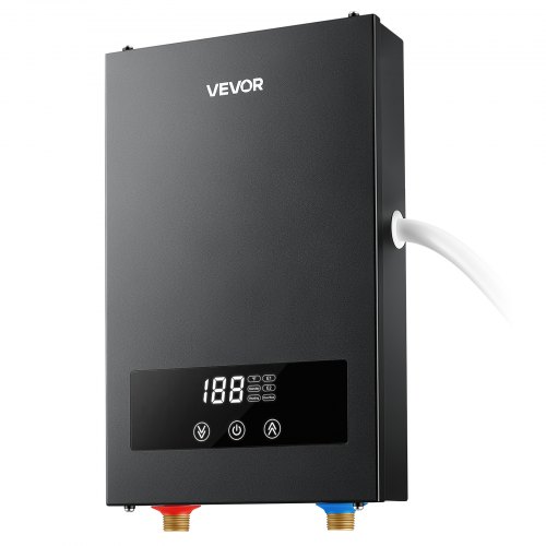 VEVOR Tankless Electric Water Heater, 8 kW 240 V Instant Hot Water Heater, for Single-Person Showers, Handwashing, LED Touch Control, Cast Aluminum Heating Element, 86-131°F Adjustable Temperature