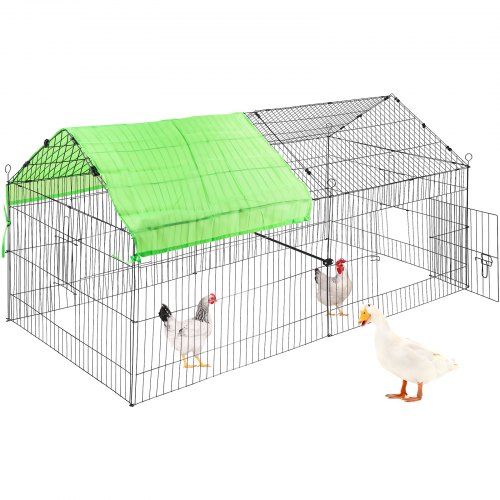 VEVOR Chicken Coop Run Cage 71x30x30" Metal Small Animal Playpen Enclosure