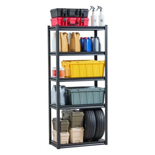 

VEVOR Storage Shelves 16" D x 32" W x 72" H 5-tier Garage Storage Shelving，406 x 813 x 1829 mm