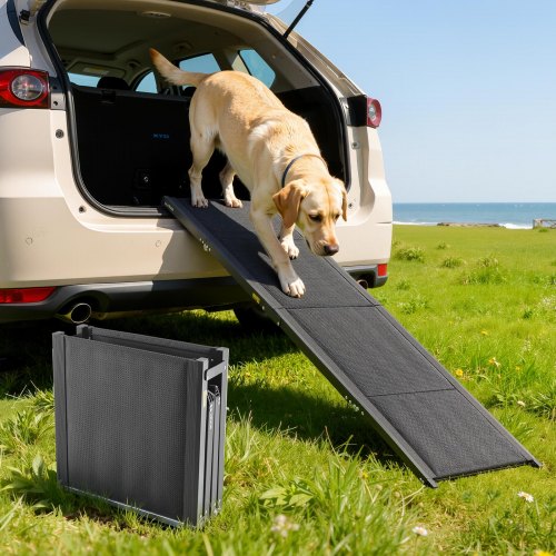 

VEVOR Dog Ramp for Cars, 180 x 43.2 cm, Folding Pet Ramps for Medium & Large Dogs up to 113 kg, Pet Stair Ramp with Non-Slip Oxford Fabric Surface, Portable Outdoor Dog Car Ramps for SUV & Truck