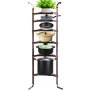 Vevor Cookware Stand Vertical Pot Rack 6 Shelf Storage Kitchen Steel Bronze