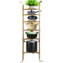 Vevor Cookware Stand Vertical Pot Rack 6 Shelf Storage Kitchen Steel Bronze