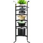 Vevor Cookware Stand Vertical Pot Rack 6 Shelf Storage Kitchen Steel Black